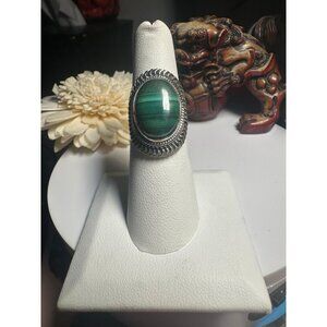 Sterling Silver Malachite Ring